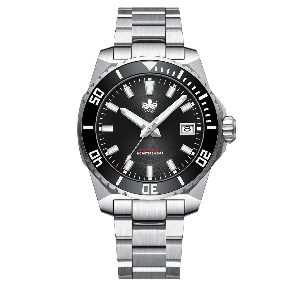 PHOIBOS LEVIATHAN 200M Automatic Diver Watch PY054C Black — view 3