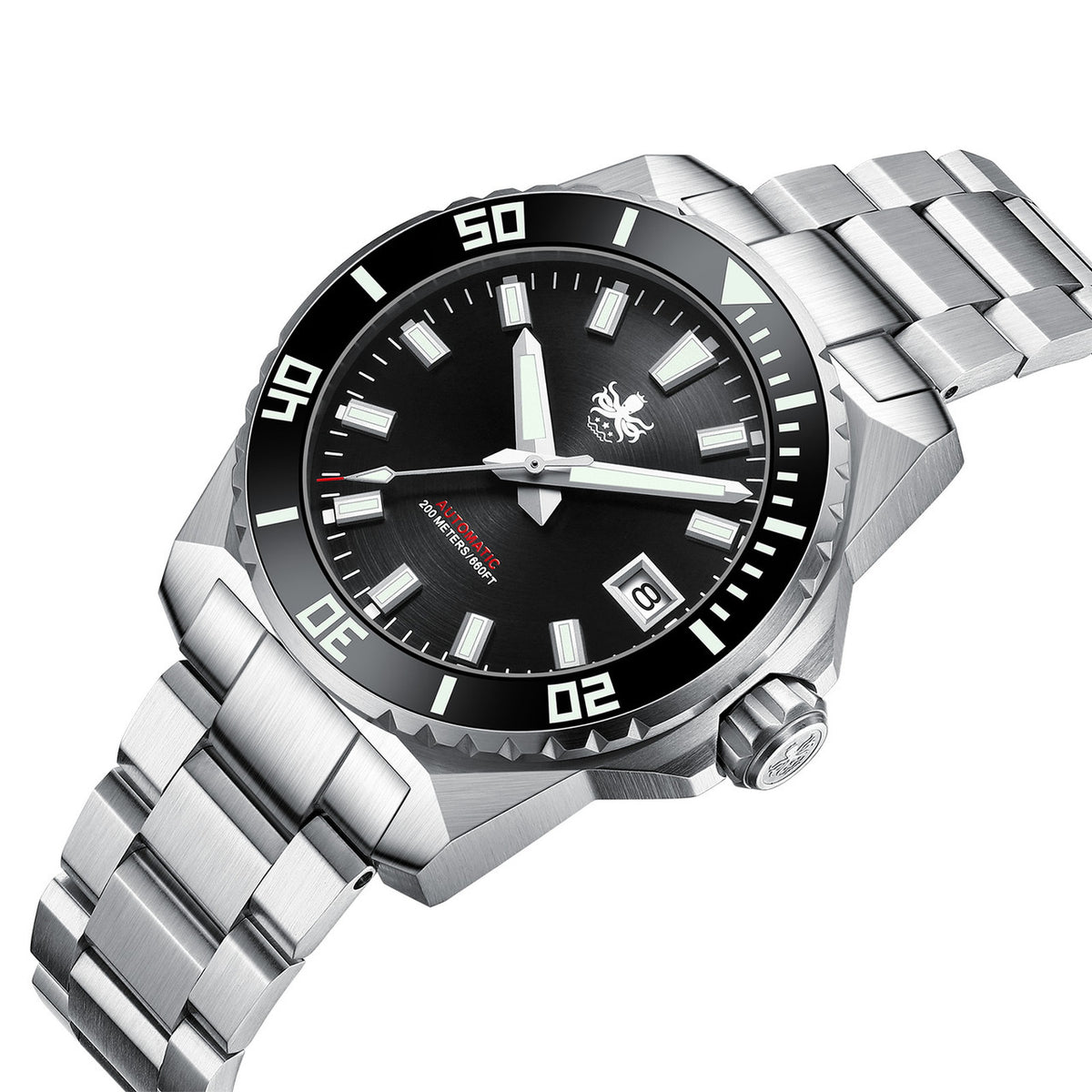 PHOIBOS LEVIATHAN 200M Automatic Diver Watch PY054C Black — view 2