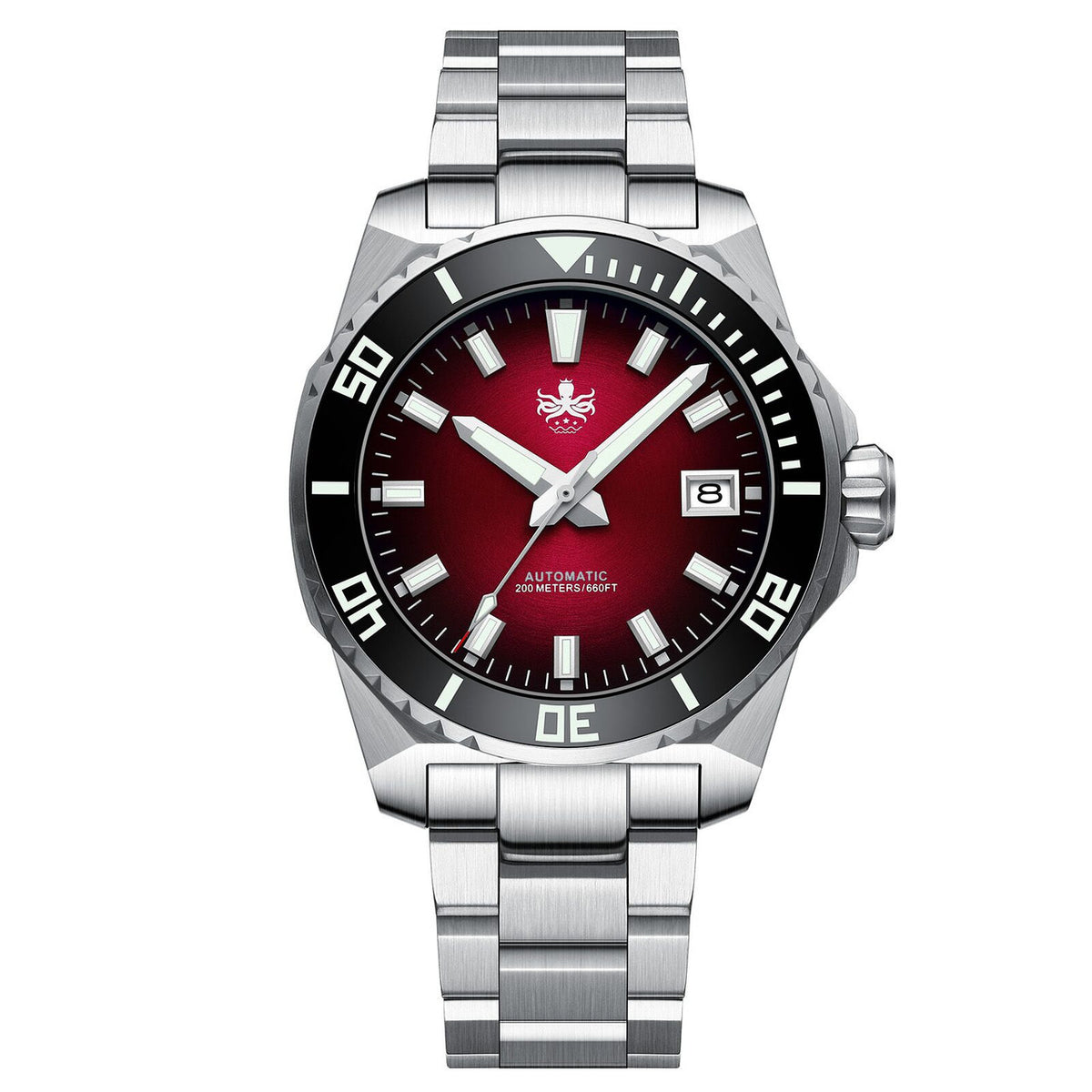 PHOIBOS LEVIATHAN 200M Automatic Diver Watch PY054D Red — view 4