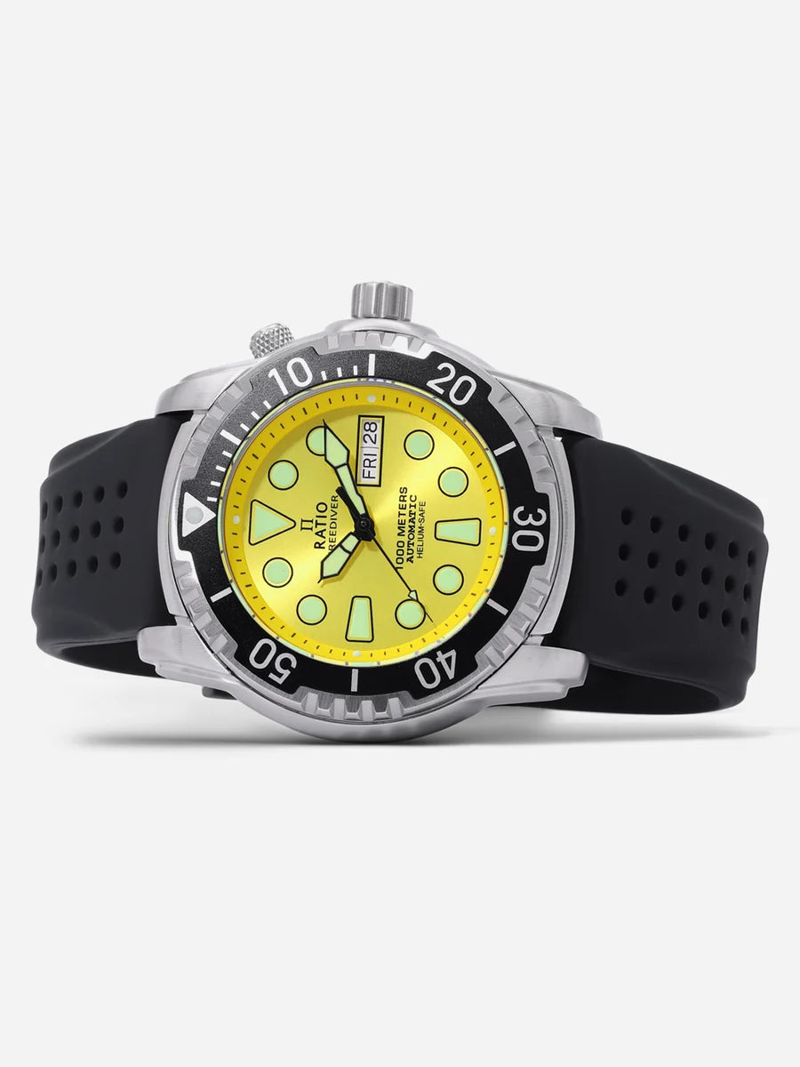 Ratio FreeDiver Version 03 Helium Safe 1000M Automatic Yellow Dial 1068HA90-34VA-YLW-V03 Men's Watch — view 3