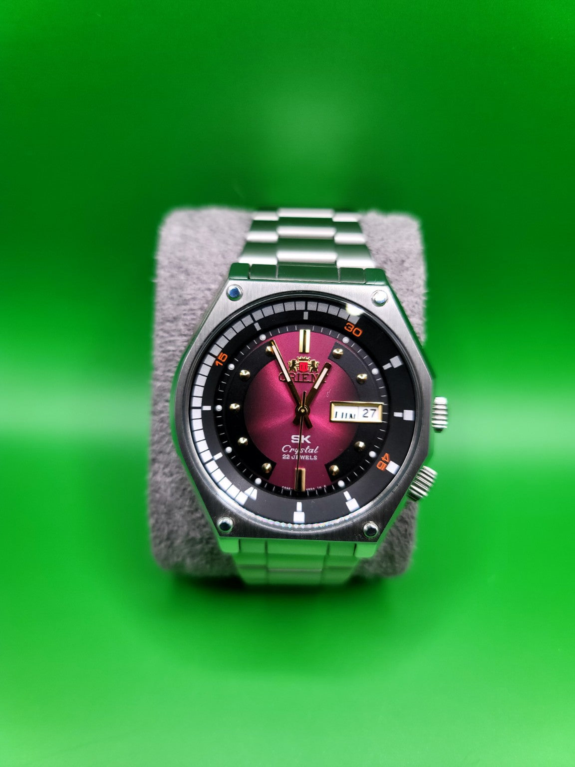 Orient SK Crystal Automatic Men's Watch - 22 Jewels, "Super King" Diver Retro Reissue — view 2