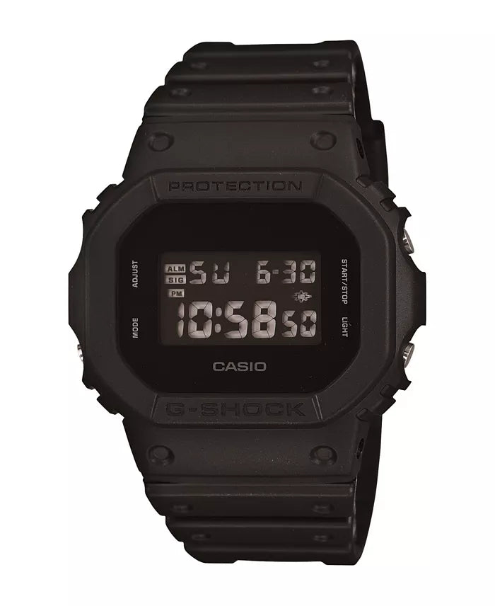 Casio G-SHOCK DW-5600UBB-1 – All-Black Digital Square – 200M