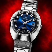 Timex Q Reissue Quartz Blue Dial Stainless Steel