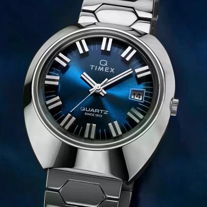 Timex Q Reissue Quartz Blue Dial Stainless Steel — view 4