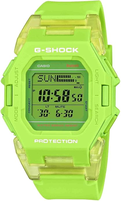 Casio G-SHOCK GD-B500S-3DR – Fluorescent Green Bluetooth Step Tracker – 200M — view 10