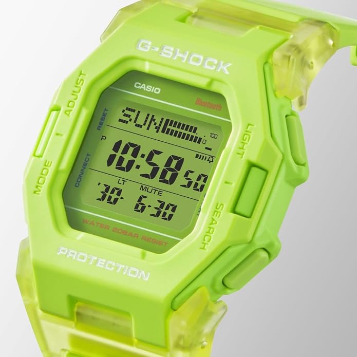 Casio G-SHOCK GD-B500S-3DR – Fluorescent Green Bluetooth Step Tracker – 200M — view 9