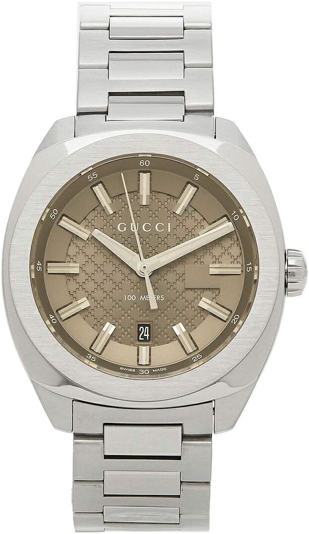 Gucci GG2570 YA142315 – Brown Dial Stainless Steel Quartz Men’s Watch, 40mm — view 4