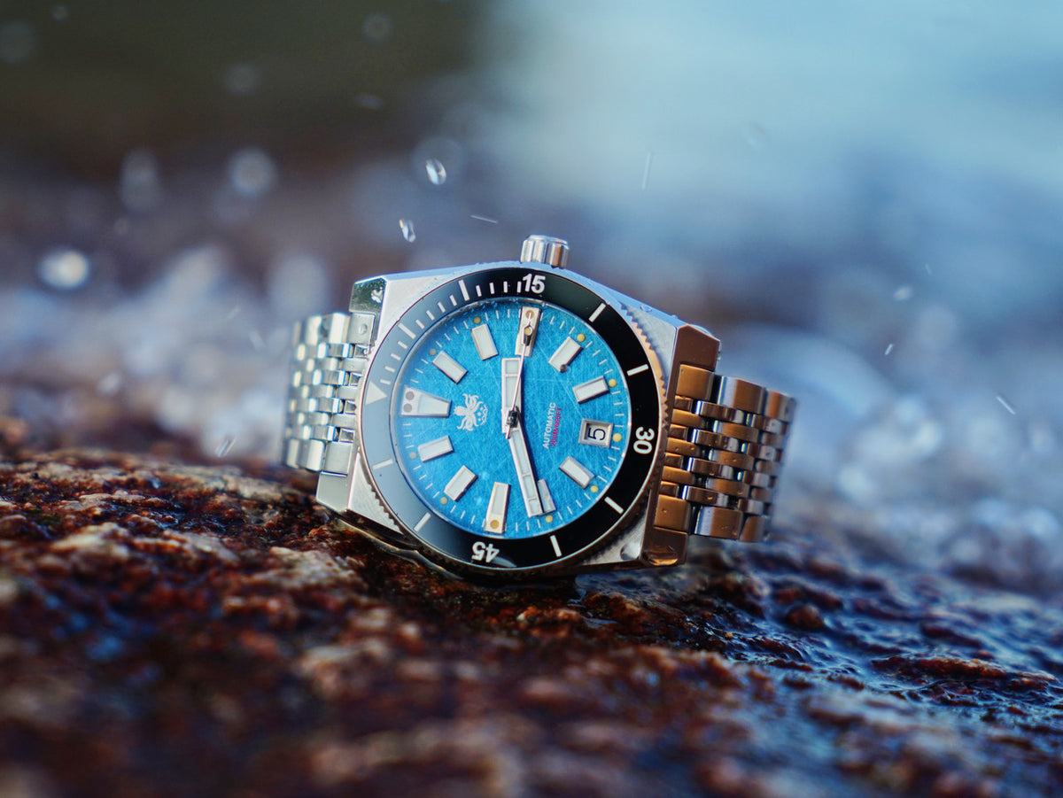 PHOIBOS Narwhal PY061D – Vintage Blue – 200M Automatic Diver "High Beat" Movement — view 2
