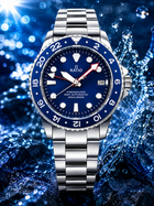 Ratio FreeDiver GMT Series RTF053 Blue Dial Automatic 200M Men's Watch view 1