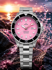 MAKE YOUR WIFE HAPPY!!!! Ratio FreeDiver RTFL839 Candy Pink Sapphire Automatic 200M Women's Watch