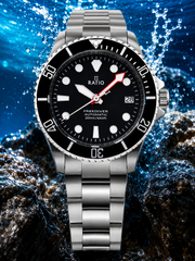 Ratio FreeDiver Sapphire Stainless Steel Black Dial Automatic RTF041 200M Men's Watch