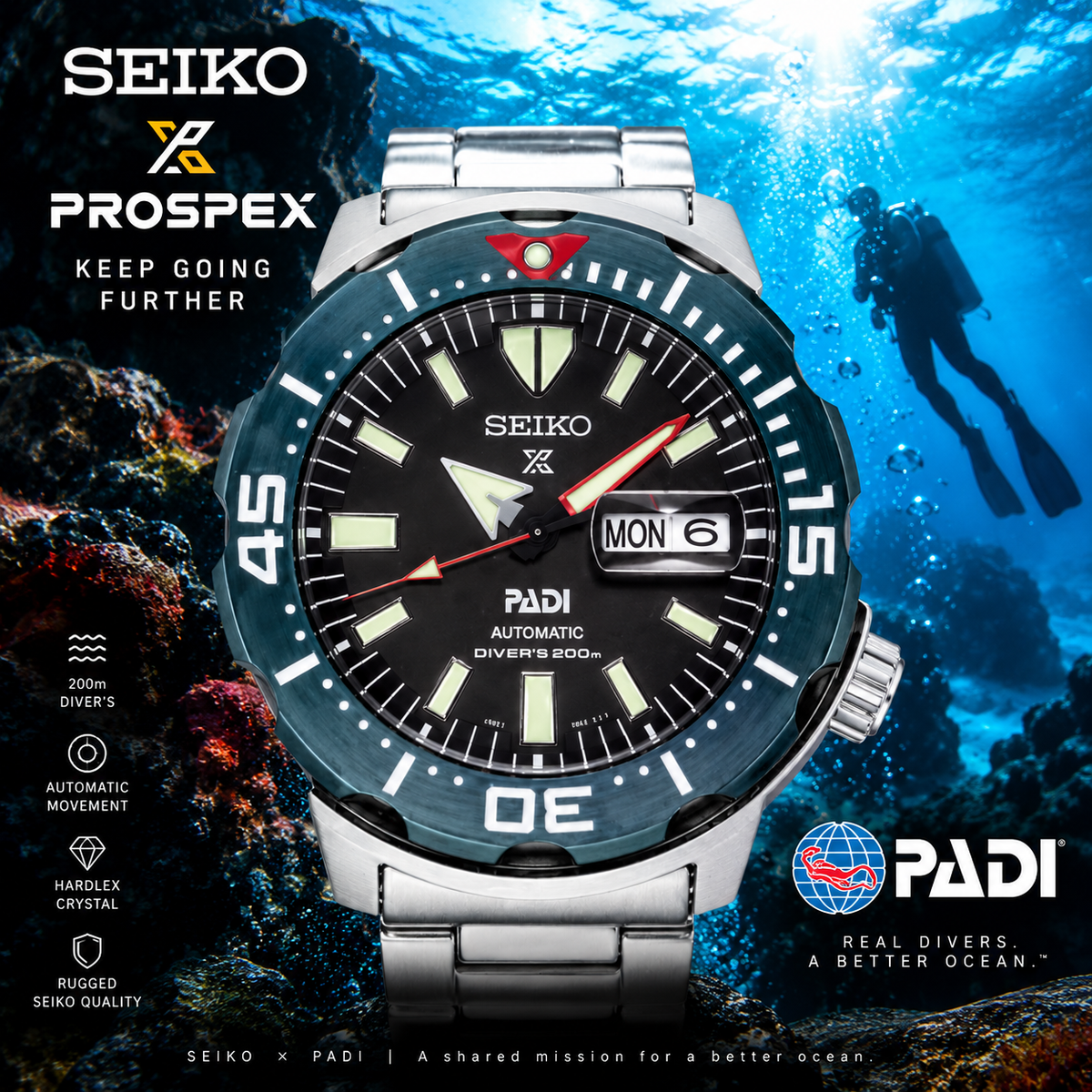 Seiko Prospex SRPE27 "PADI Monster" Special Edition — view 2