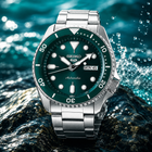 Seiko 5 Sports SRPD61 – Automatic – Green Sunburst Dial – 42.5mm – 100M – New view 1