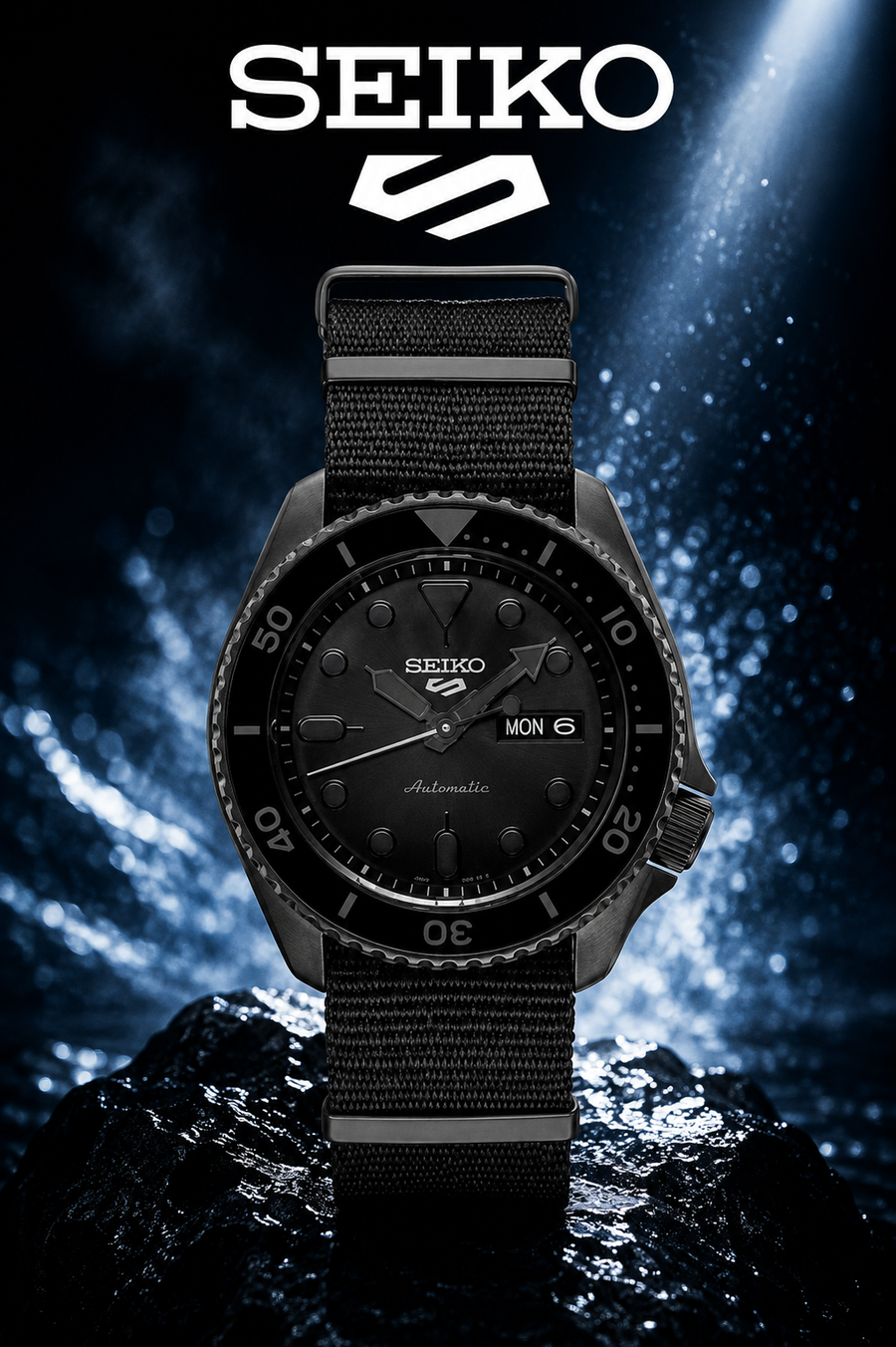 Seiko 5 Sports SRPD79K1 "Stealth Black" Automatic – NEW – 42.5mm