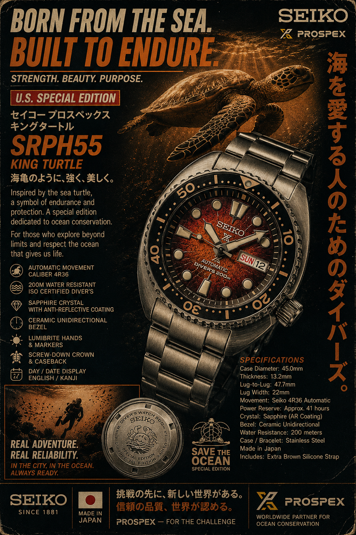 Seiko Prospex SRPH55 "Sea Turtle" U.S. Special Edition