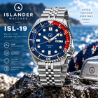 Islander ISL-19 Automatic Dive Watch – Pepsi Bezel view 1