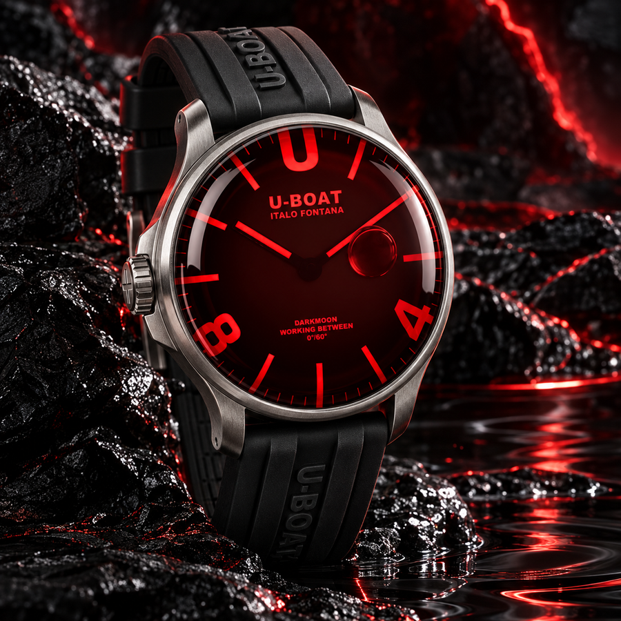 U-Boat Darkmoon Red SS Capsoil 44mm Men’s Watch – 8465/B