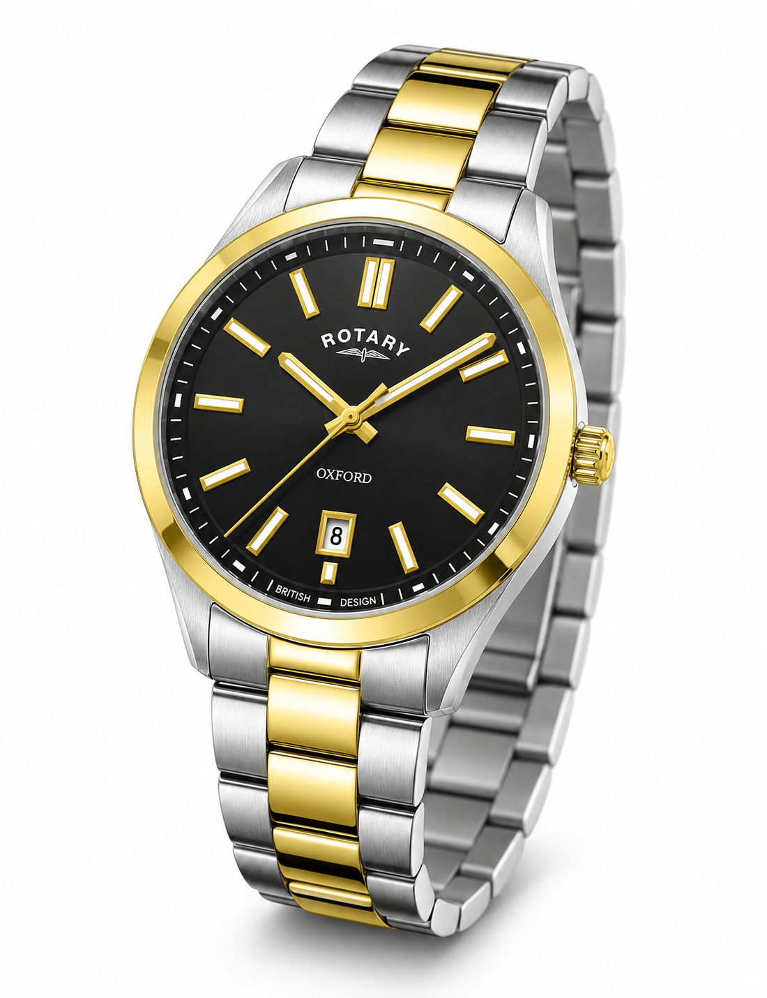 Rotary Oxford Two-Tone Men’s Quartz Watch – Black Dial GB05521 — view 3