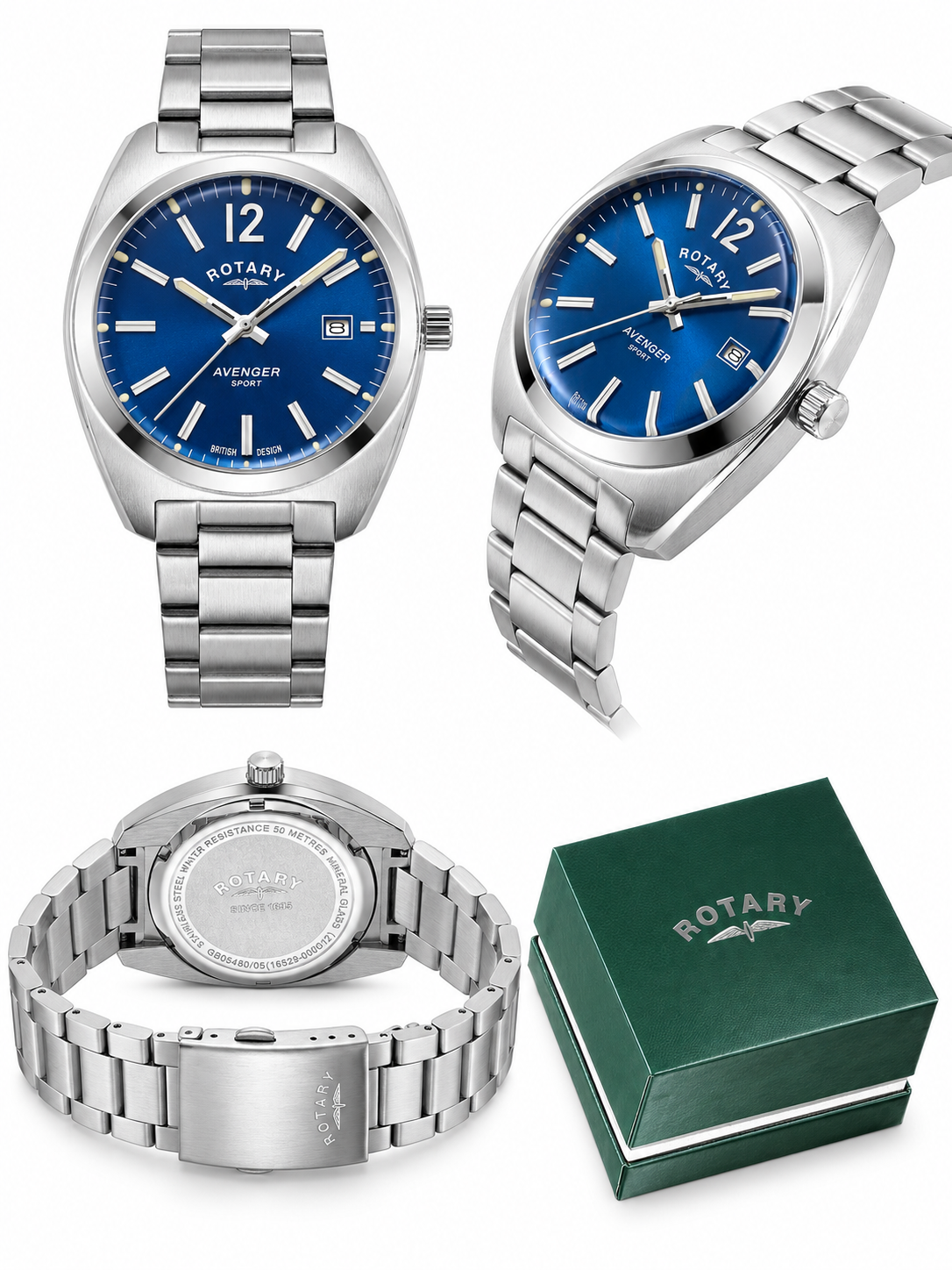 Rotary Avenger Sport GB05480/05 – 38mm Blue Dial Quartz Watch — view 3