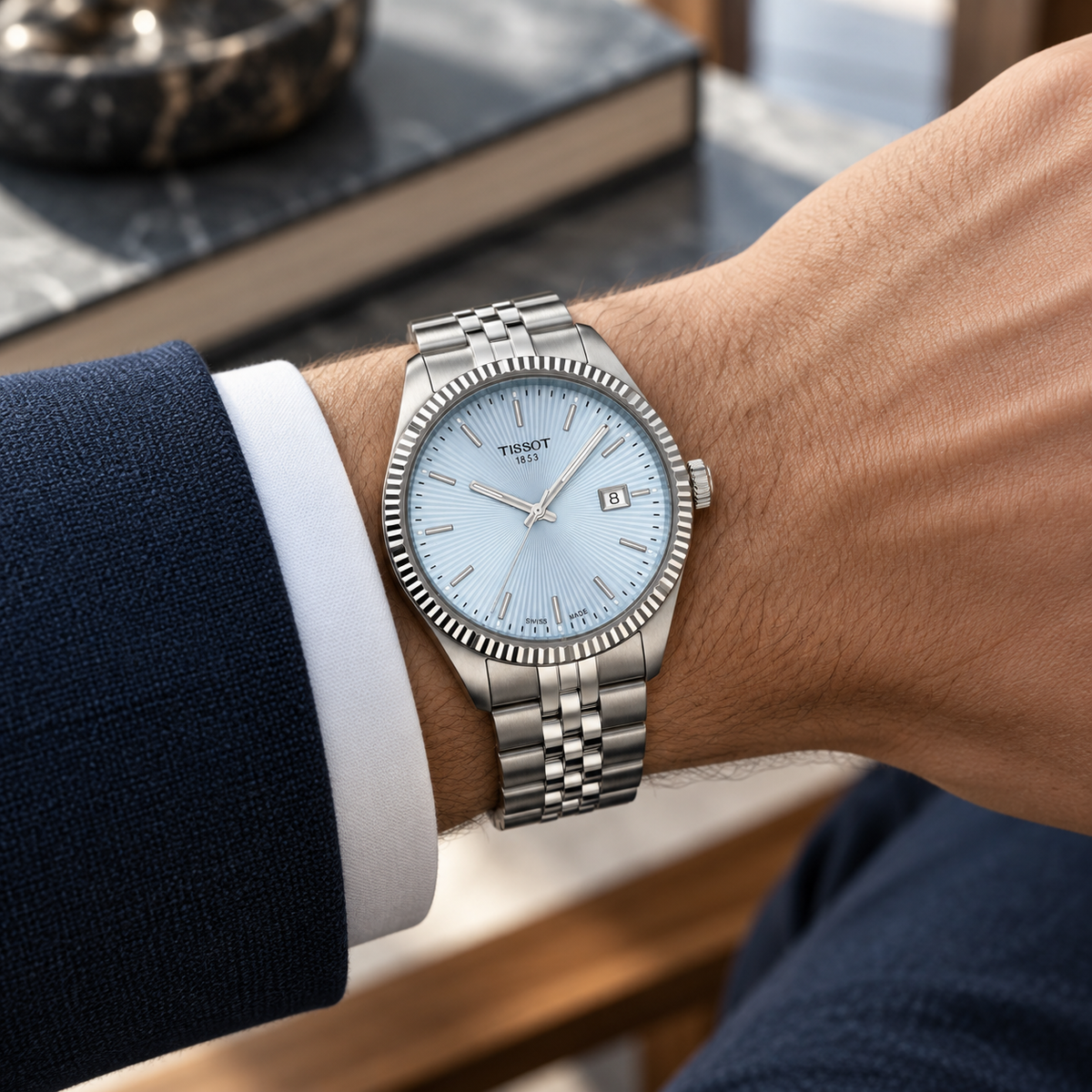 Tissot Ballade Ice Blue Dial 40mm – T156.410.11.351.00 — view 3