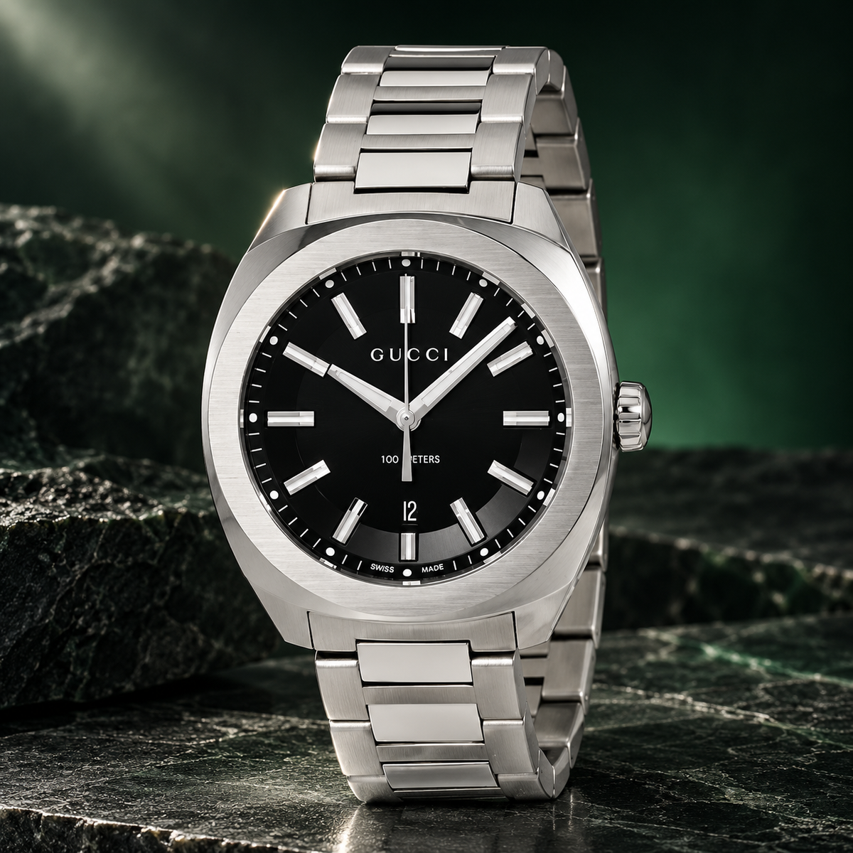 Gucci GG2570 YA142312 Black Dial Stainless Steel Watch – 41mm — view 3