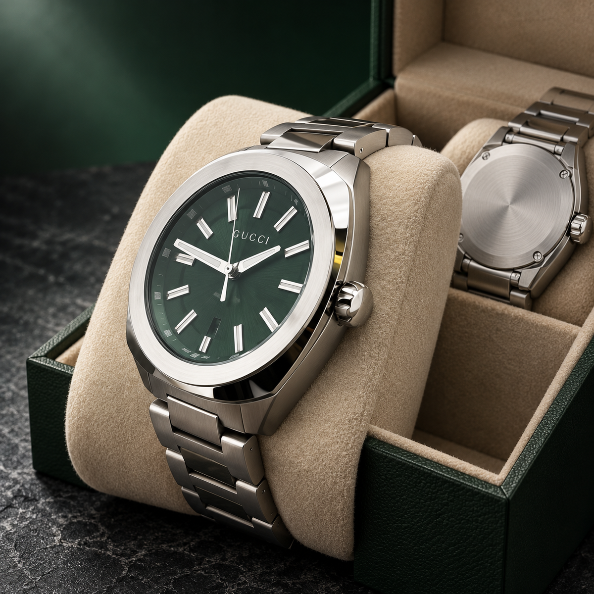 Gucci GG2570 YA142313 Green Dial Stainless Steel Watch – 41mm — view 4