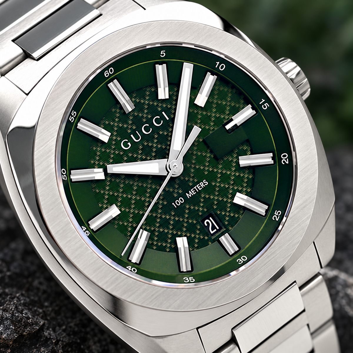 Gucci GG2570 YA142313 Green Dial Stainless Steel Watch – 41mm — view 7