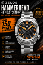 Zelos Hammerhead 43 Field “Carbon” Automatic 300M NUMBERED LIMITED EDITION view 1