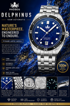 PHOIBOS Eagle Ray PY065BD – Genuine Lapis Lazuli Dial Automatic view 1