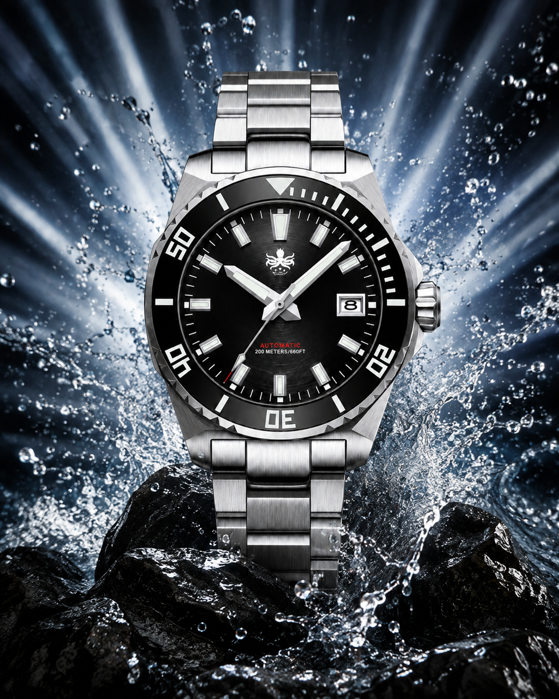 PHOIBOS LEVIATHAN 200M Automatic Diver Watch PY054C Black — view 9