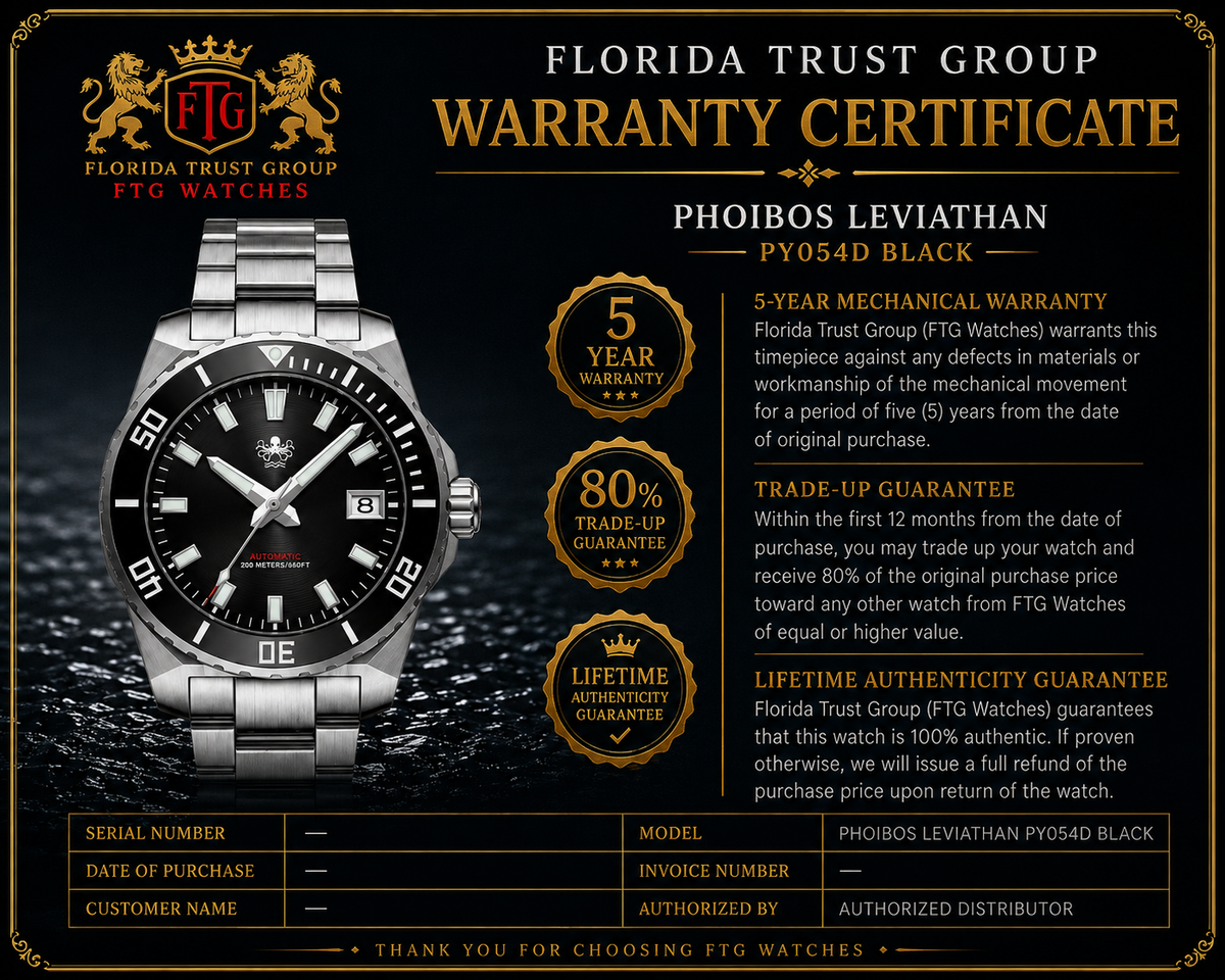 PHOIBOS LEVIATHAN 200M Automatic Diver Watch PY054C Black — view 10