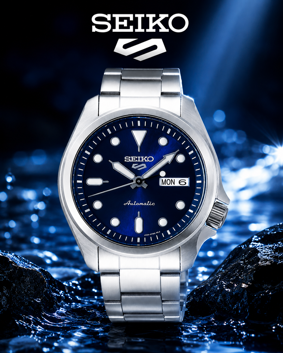 Seiko 5 Sports SRPE53K1 "DressKX" Automatic – Blue Sunburst Dial – 40mm – NEW