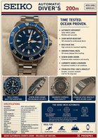 Seiko SRPL51 Prospex Sea Samurai Diver Blue Dial Stainless view 5