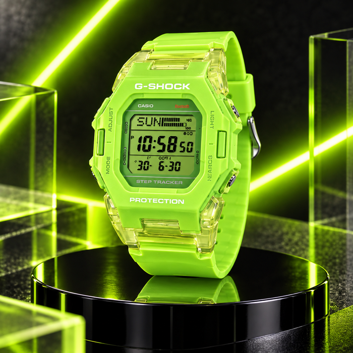 Casio G-SHOCK GD-B500S-3DR – Fluorescent Green Bluetooth Step Tracker – 200M