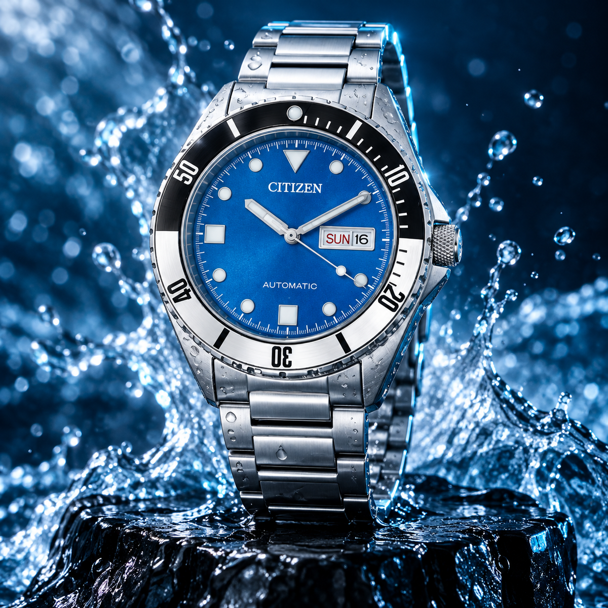 Citizen Sport Automatic NH7530-52M – Blue Sunray Dial, Sapphire Crystal &amp; 42mm Stainless Steel