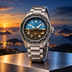 Islander Calabro GMT World Time Automatic Watch with Attitude Indicator Dial #ISL-318 view 1