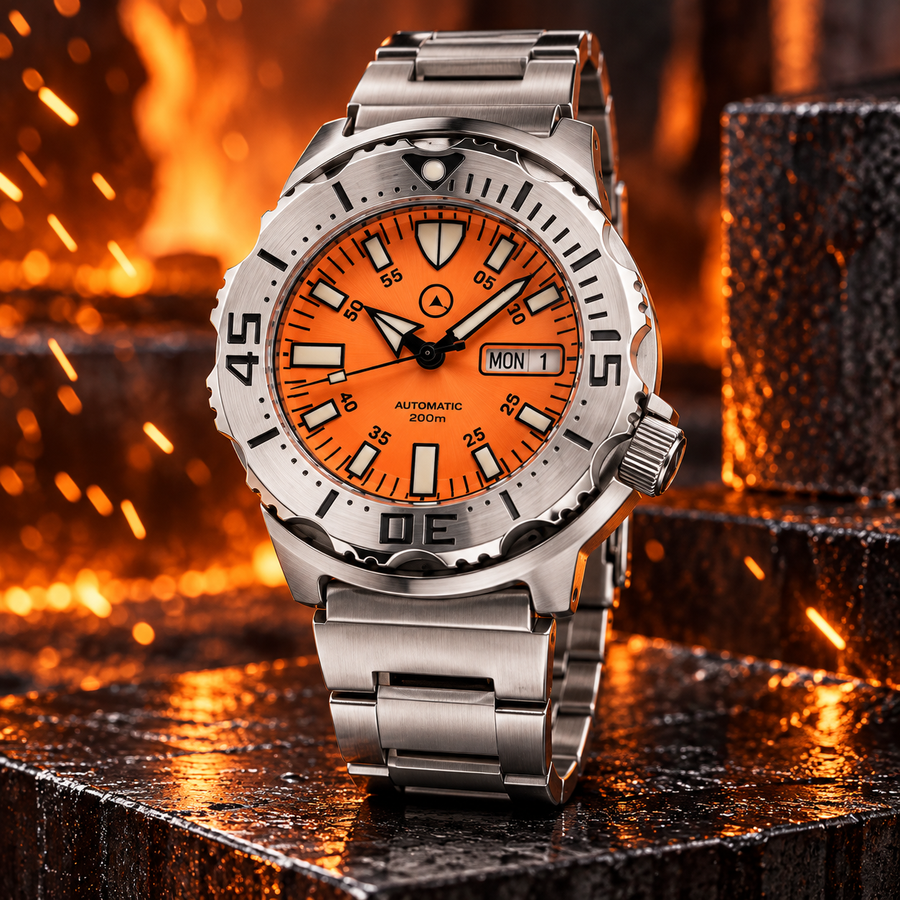 Islander ISL-94 – Orange Dial Automatic Dive Watch – 200M