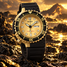 Seiko Giugiaro Air Divers 200m Numbered Limited Edition 1130/2000 – Gold Dial – 43.8mm – 7N36 Quart view 1
