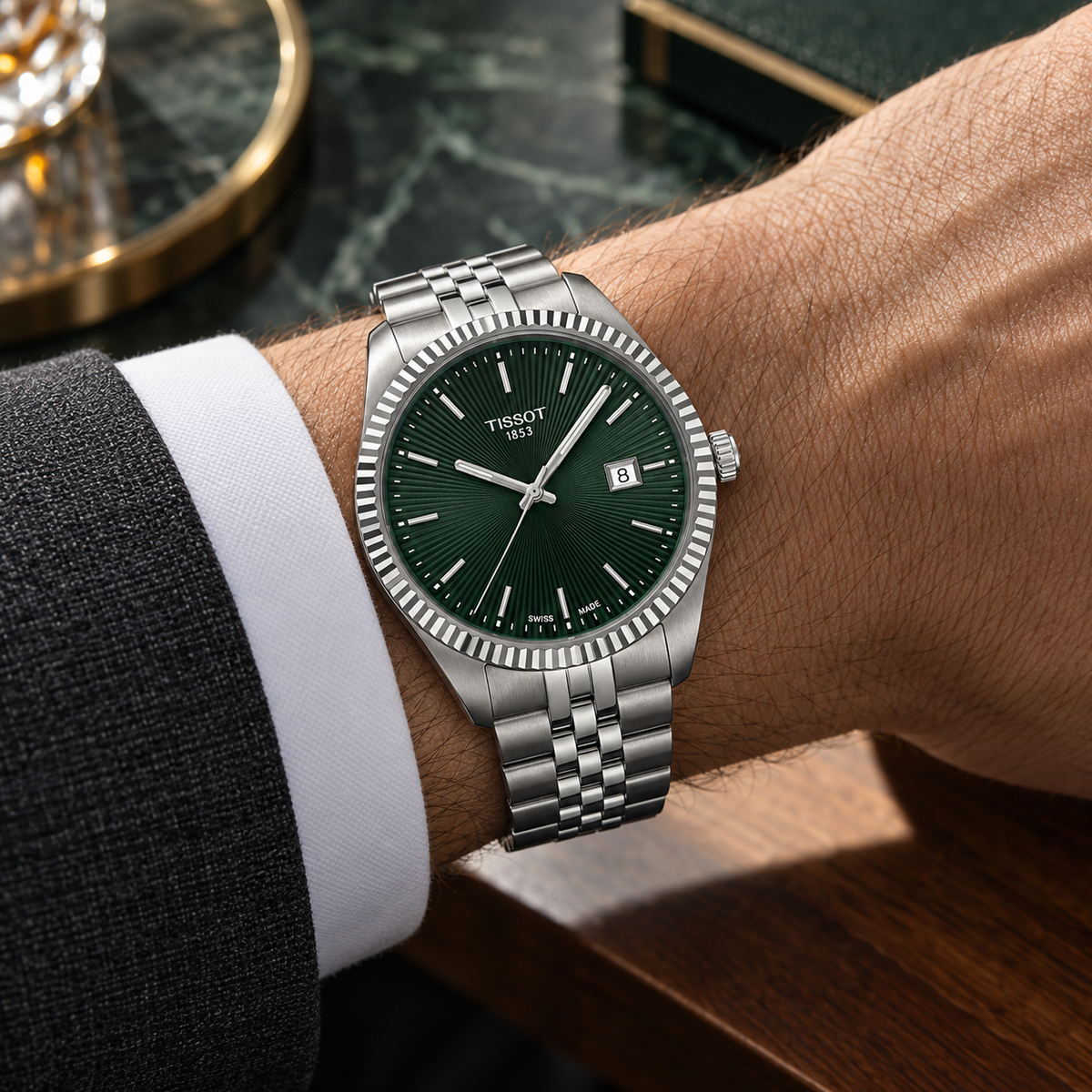 Tissot Ballade Green Dial 40mm – T156.410.11.091.00 — view 10