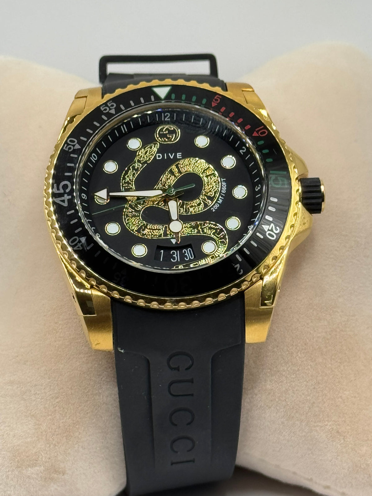 Gucci Dive Kingsnake YA136219 – 45mm – Gold PVD – Swiss Made — view 5
