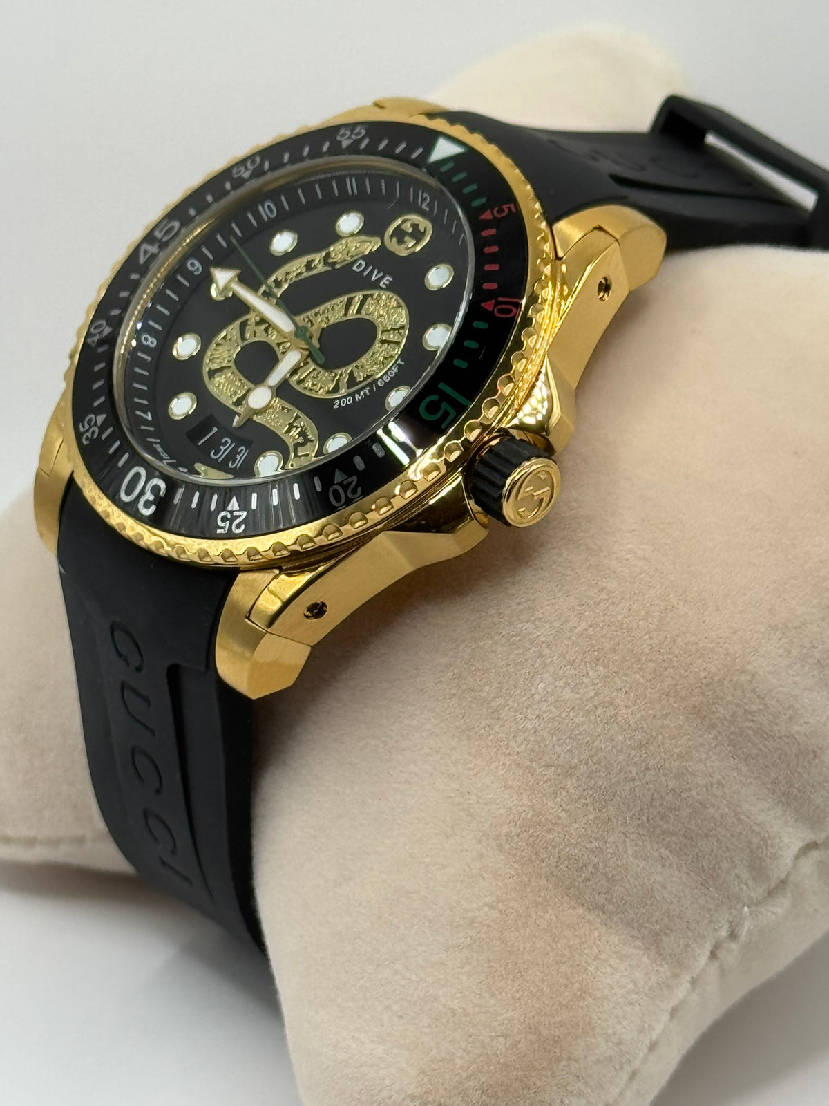 Gucci Dive Kingsnake YA136219 – 45mm – Gold PVD – Swiss Made — view 6