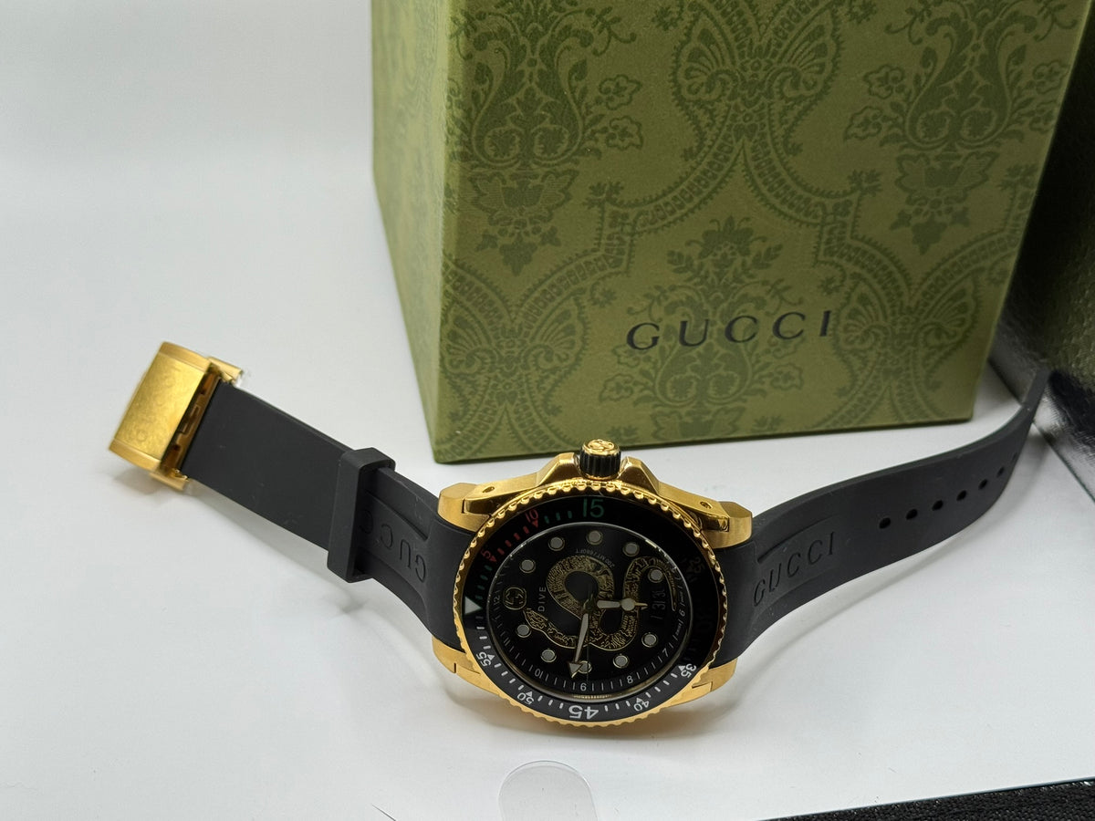 Gucci Dive Kingsnake YA136219 – 45mm – Gold PVD – Swiss Made — view 10