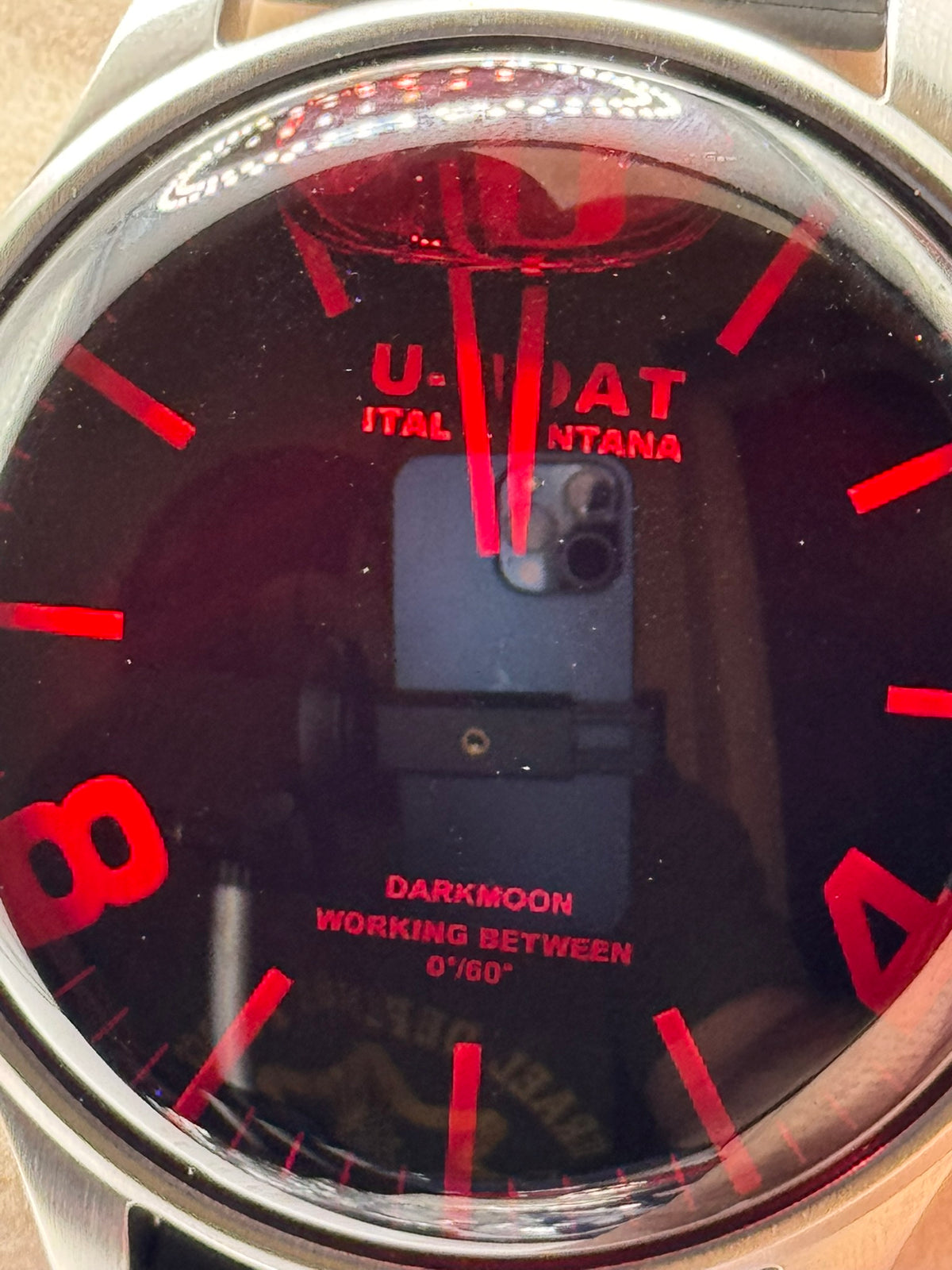 U-Boat Darkmoon Red SS Capsoil 44mm Men’s Watch – 8465/B — view 14