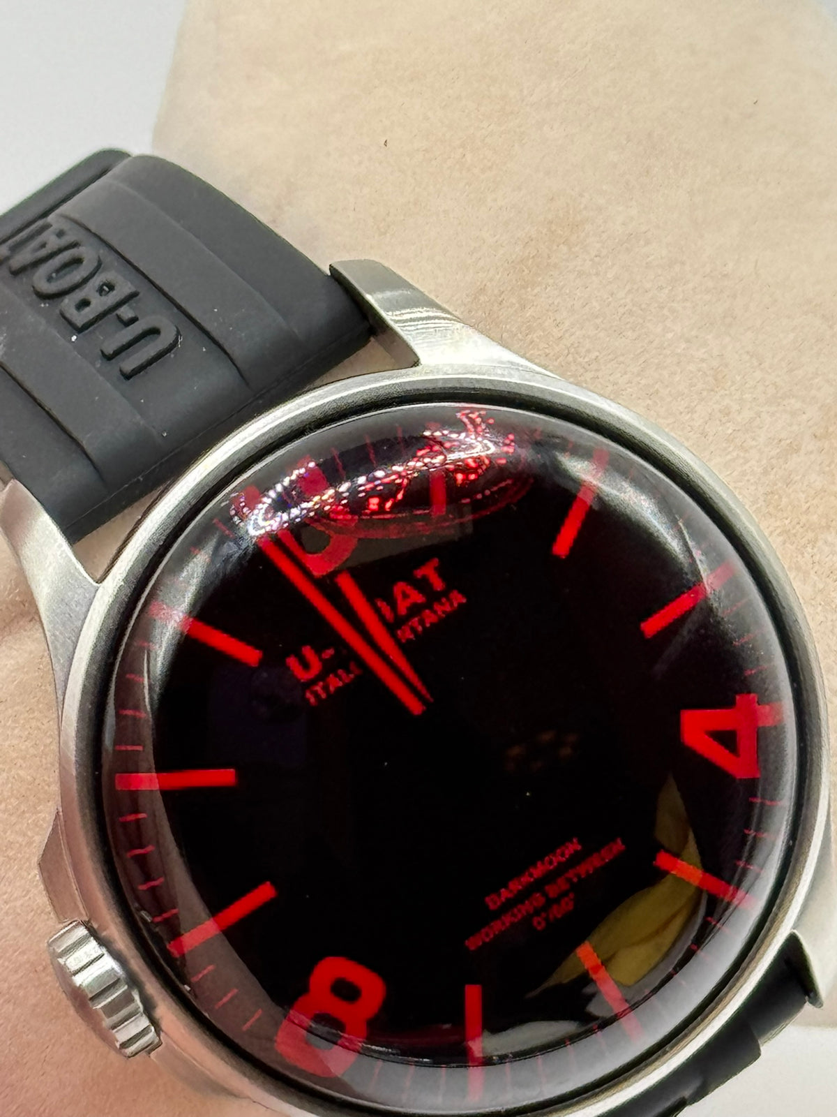 U-Boat Darkmoon Red SS Capsoil 44mm Men’s Watch – 8465/B — view 16