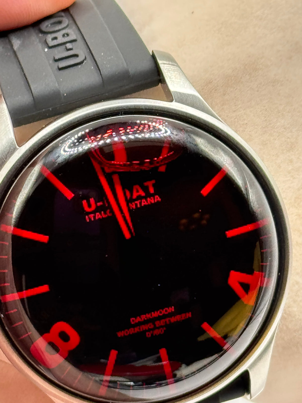 U-Boat Darkmoon Red SS Capsoil 44mm Men’s Watch – 8465/B — view 18