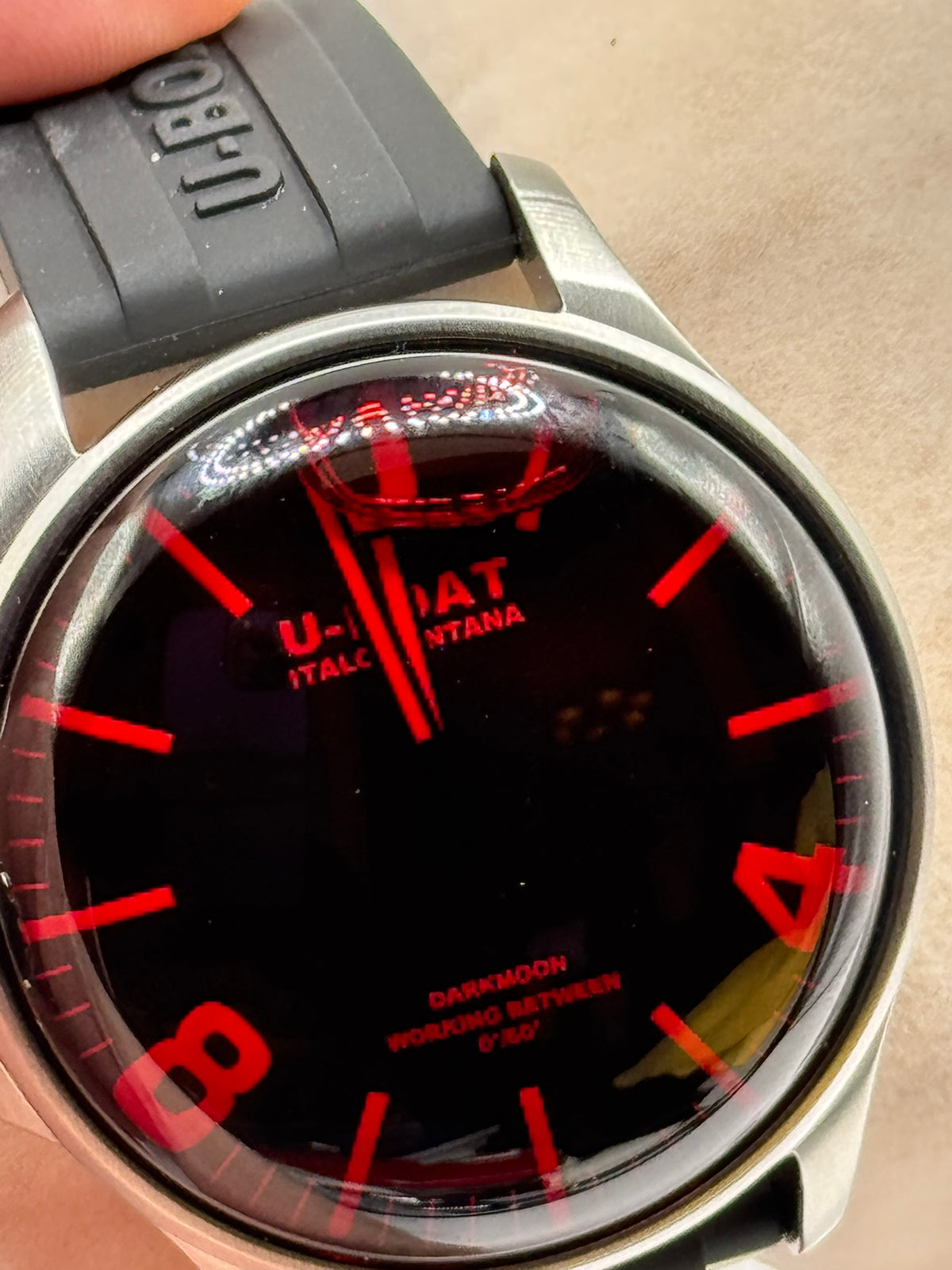U-Boat Darkmoon Red SS Capsoil 44mm Men’s Watch – 8465/B — view 19