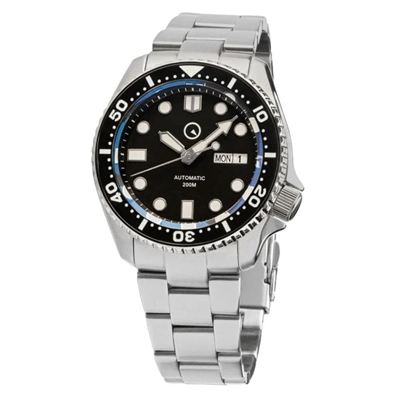 Islander ISL-02 Automatic Dive Watch – Black Dial – Sapphire Crystal – Luminous Ceramic Bezel – 200M — view 12