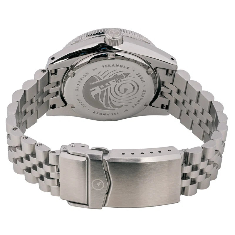 Islander Northport Hi-Beat Automatic Dive Watch – Seafoam Green &amp; White Ripple Dial | ISL-155 — view 8