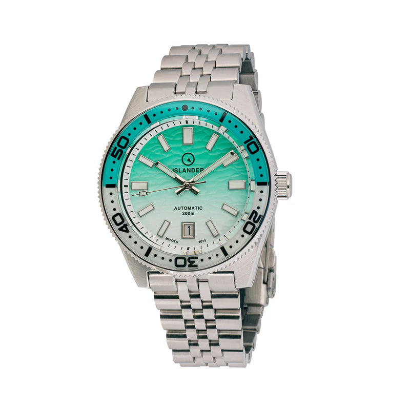 Islander Northport Hi-Beat Automatic Dive Watch – Seafoam Green &amp; White Ripple Dial | ISL-155 — view 5