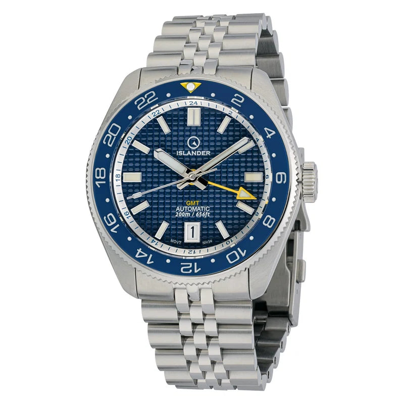 Islander Automatic GMT Dive Watch – Blue Waffle Dial | ISL-214 — view 10
